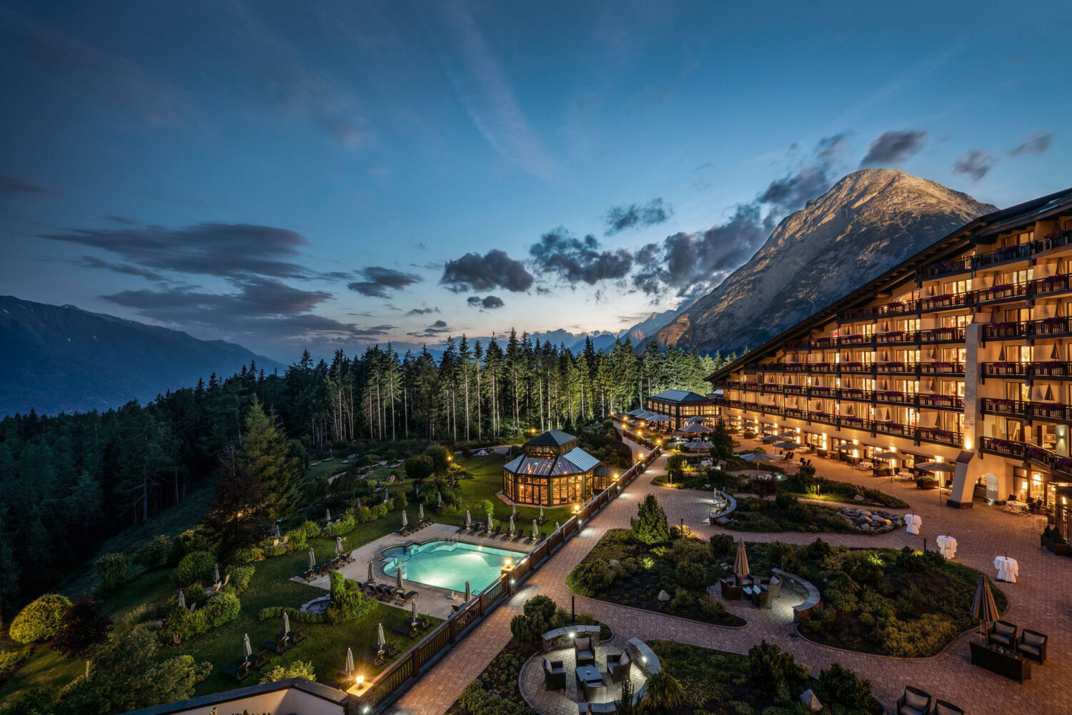 Interalpen Tyrol exterior night